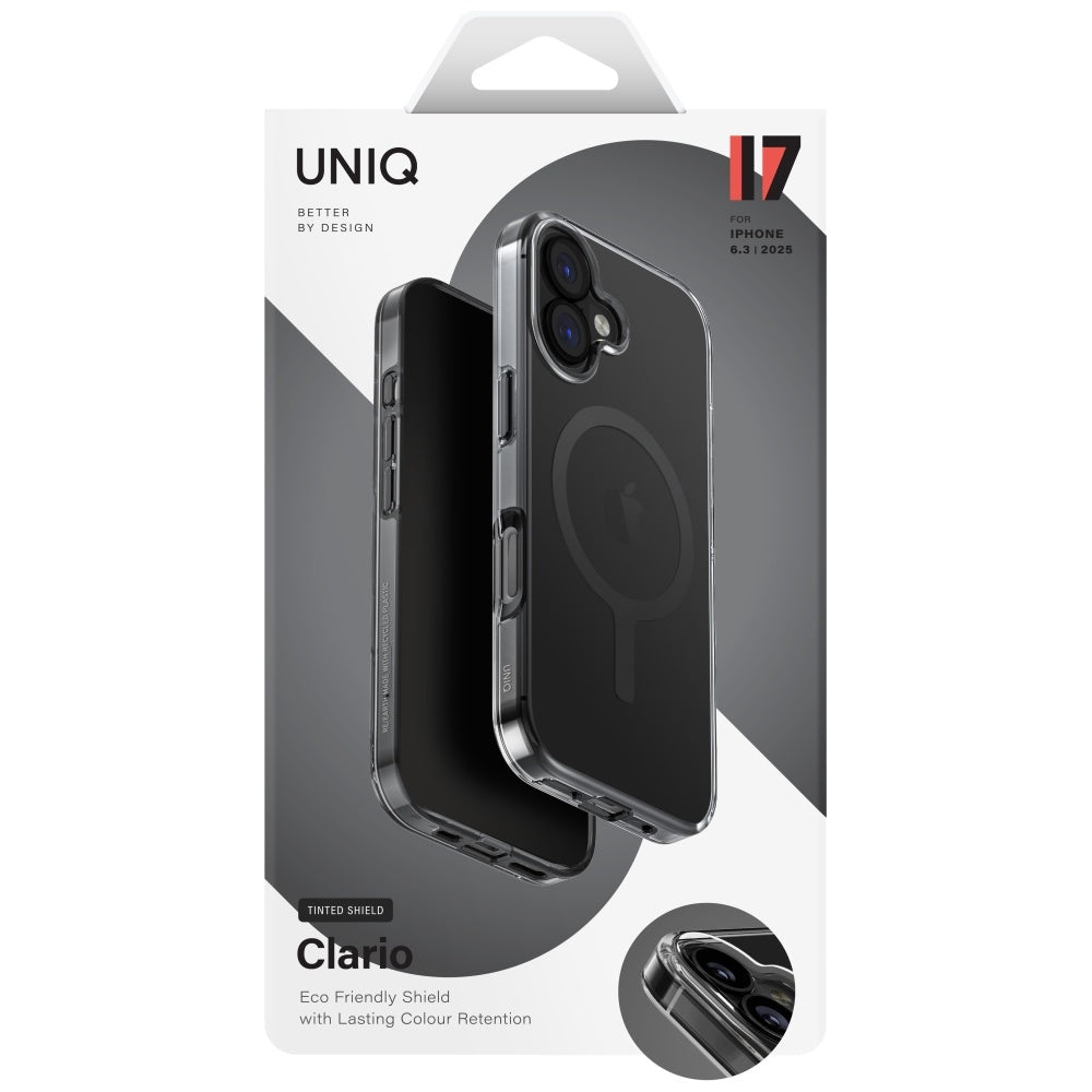 Husa de protectie UNIQ Clario MagClick compatibil cu iPhone 17, Negru