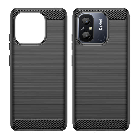 Husa de protectie Techsuit Carbon Silicone compatibil cu Xiaomi Redmi 12C, Negru