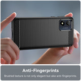 Husa de protectie Techsuit Carbon Silicone compatibil cu Motorola Moto E13, Negru