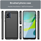 Husa de protectie Techsuit Carbon Silicone compatibil cu Motorola Moto E13, Negru