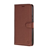 Husa de protectie Techsuit Leather Folio compatibil cu Xiaomi 17T Pro, Maro