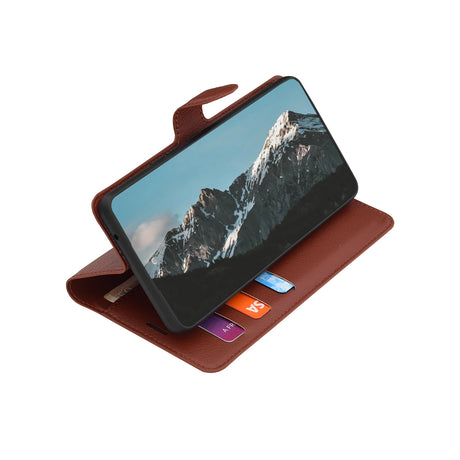 Husa de protectie Techsuit Leather Folio compatibil cu Xiaomi 17T Pro, Maro