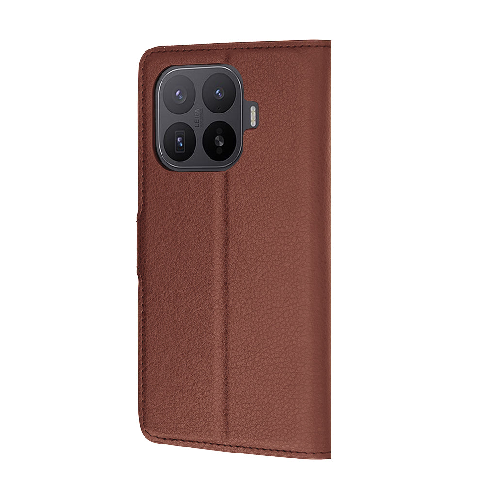 Husa de protectie Techsuit Leather Folio compatibil cu Xiaomi 17T Pro, Maro