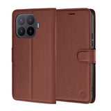 Husa de protectie Techsuit Leather Folio compatibil cu Xiaomi 17T Pro, Maro