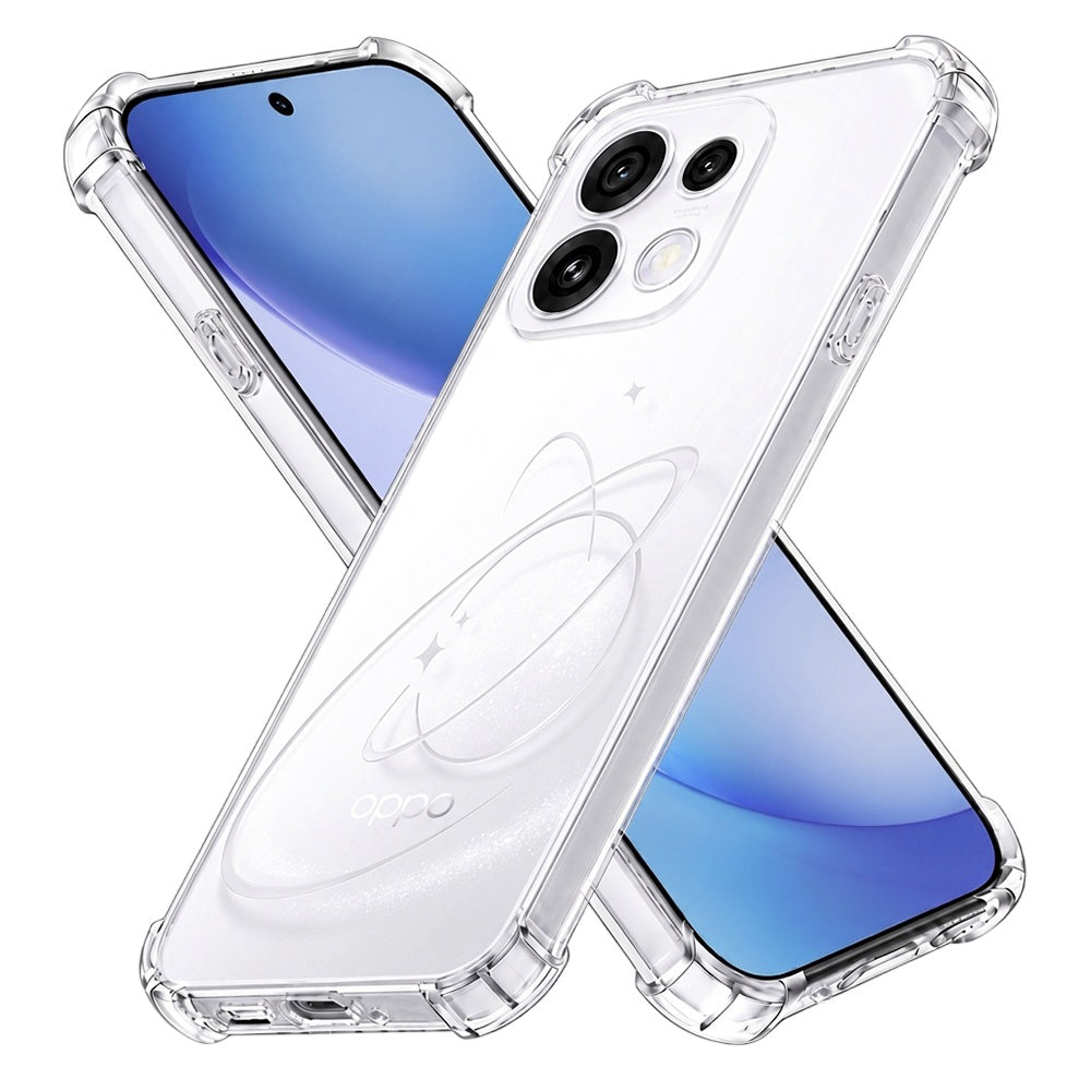 Husa de protectie Techsuit Shockproof Clear Silicone compatibil cu Oppo Reno16 Pro, Transparent