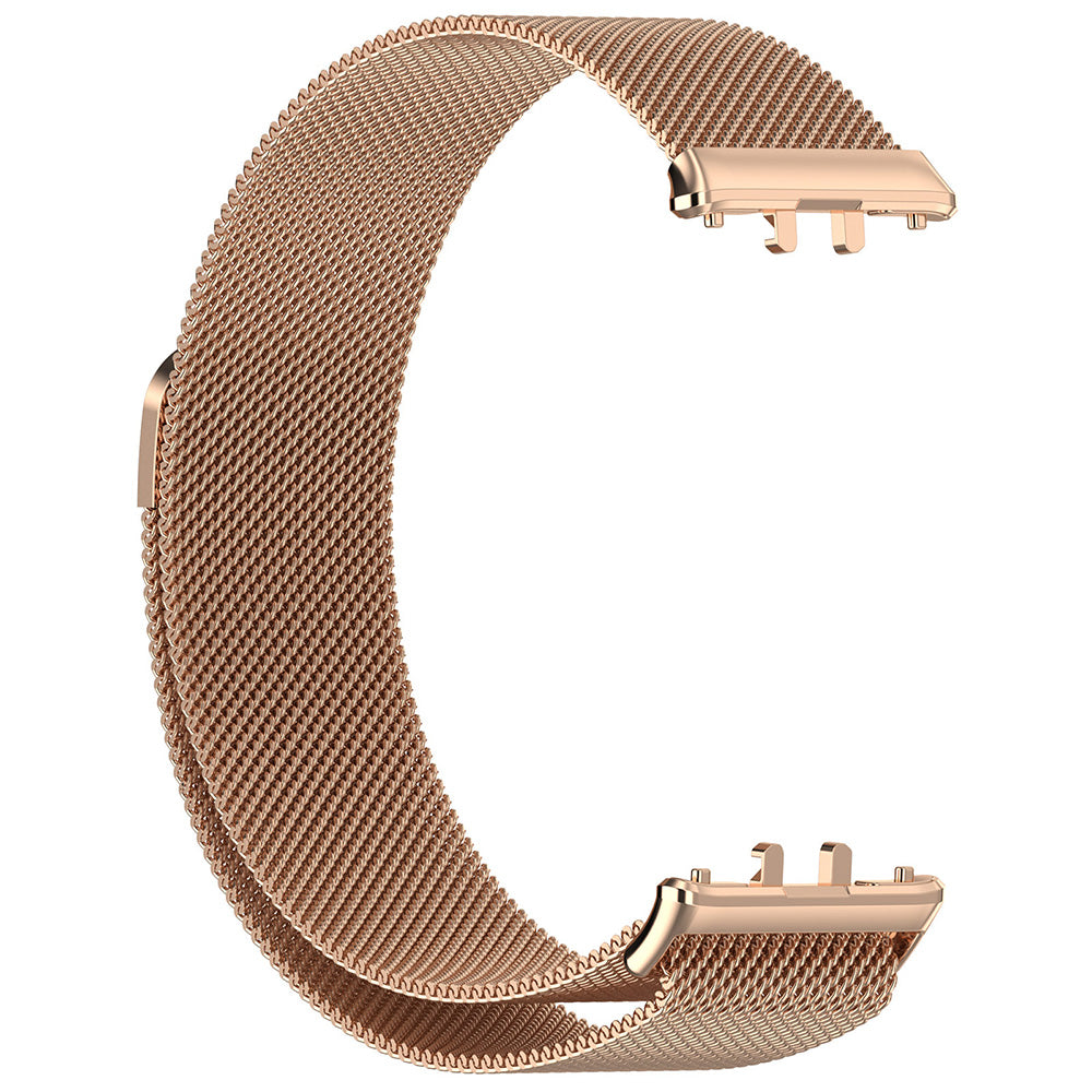 Curea smartwatch Techsuit compatibil cu Samsung Galaxy Fit3, Roz Auriu