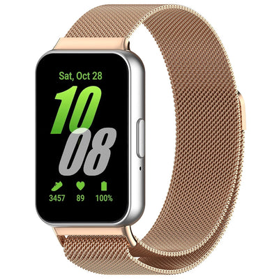 Curea smartwatch Techsuit compatibil cu Samsung Galaxy Fit3, Roz Auriu