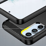 Husa de protectie Techsuit Carbon Silicone compatibil cu Samsung Galaxy A54, Negru