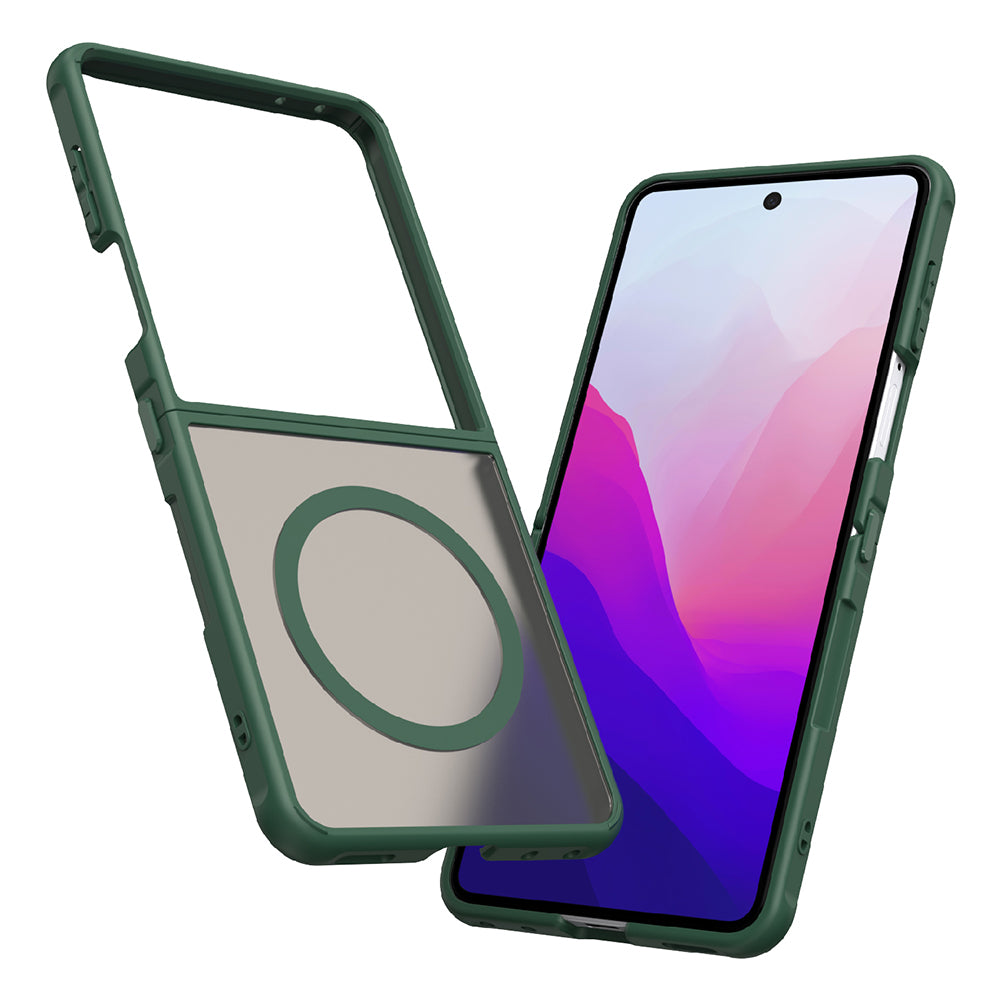Husa de protectie Techsuit HaloFrost II MagSafe compatibil cu Samsung Galaxy Z Flip8, Verde