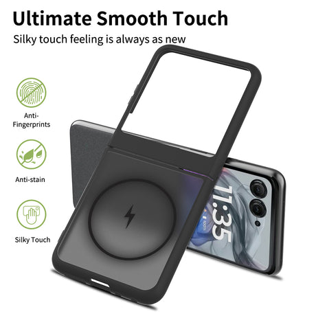 Husa de protectie Techsuit PureFrost MagSafe compatibil cu Motorola Razr 60 Ultra / Razr 70 Ultra, Negru Frost