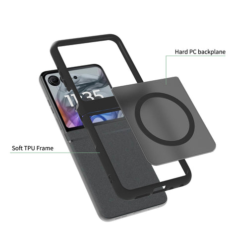 Husa de protectie Techsuit PureFrost MagSafe compatibil cu Motorola Razr 60 / Razr 70, Negru