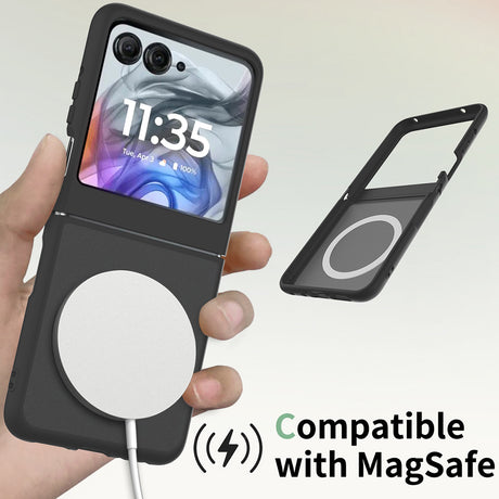 Husa de protectie Techsuit PureFrost MagSafe compatibil cu Motorola Razr 60 / Razr 70, Negru