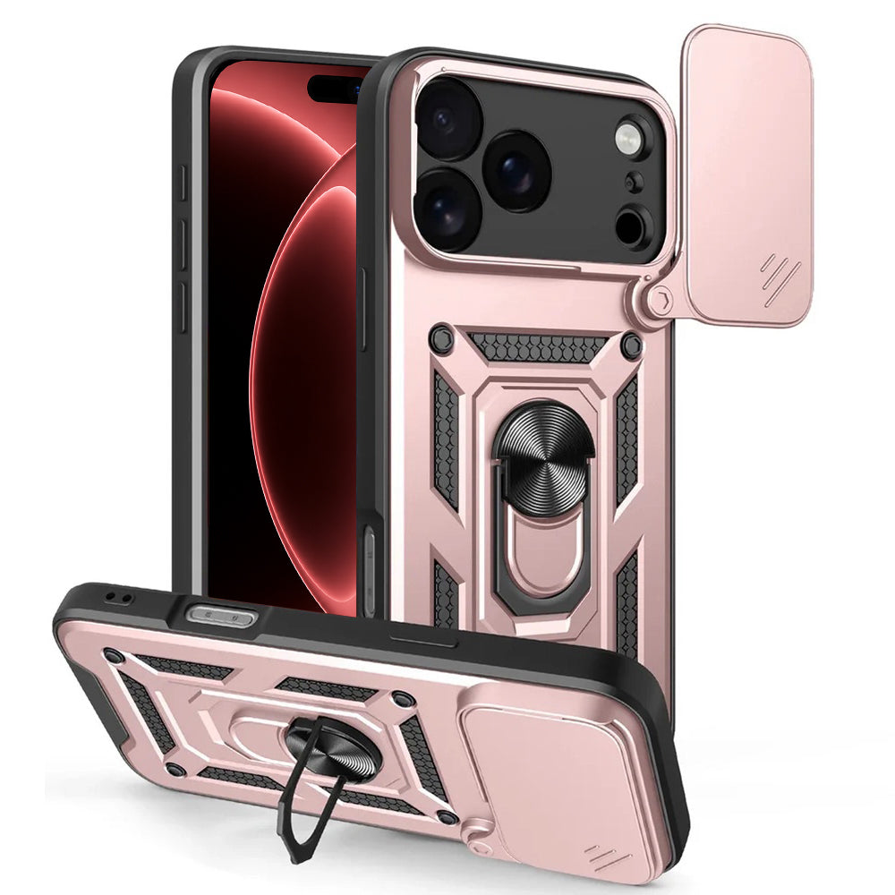Husa de protectie Techsuit CamShield compatibil cu iPhone 17 Pro / iPhone 18 Pro, Roz
