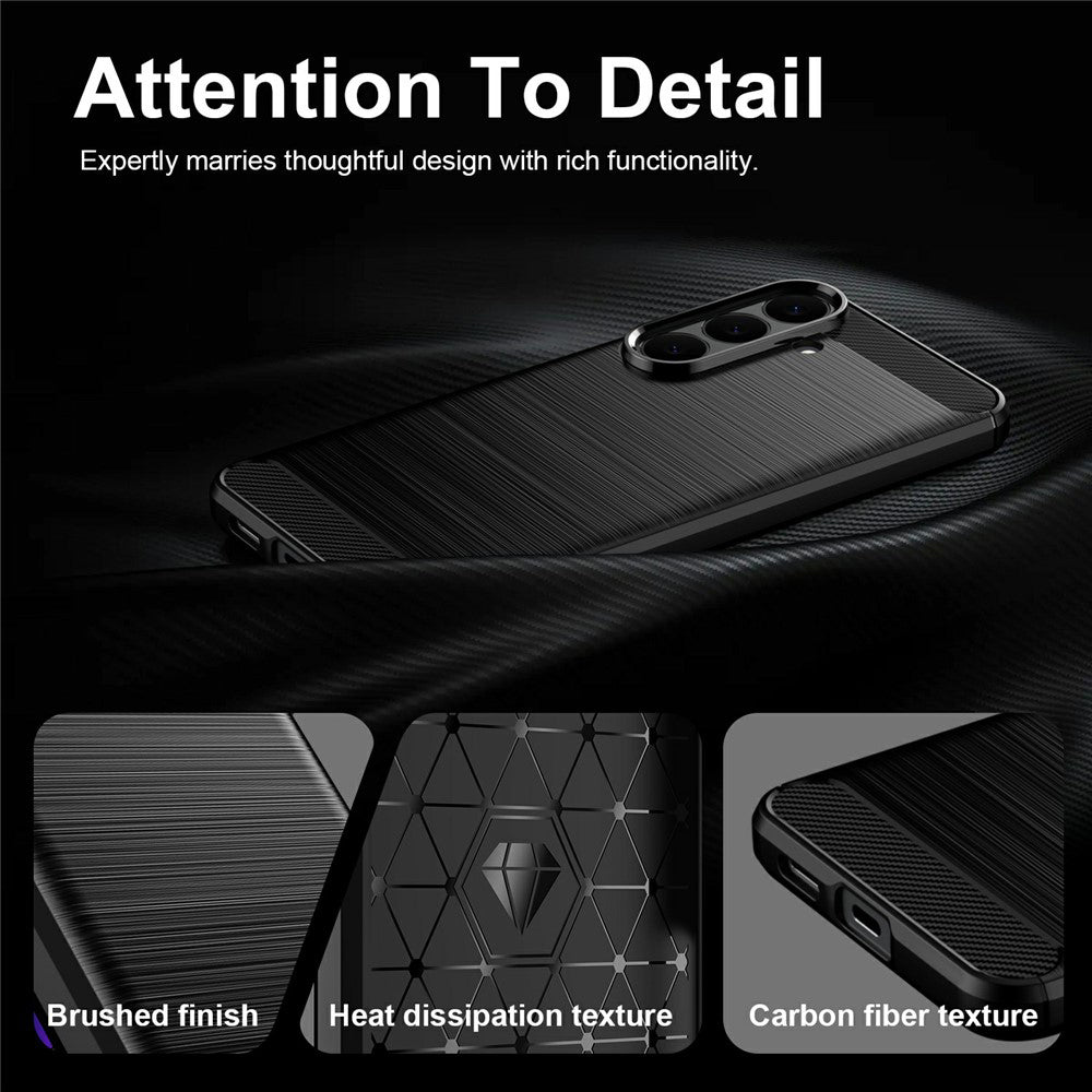 Husa de protectie Techsuit Carbon Silicone compatibil cu Samsung Galaxy S25 FE / S26 FE, Albastru