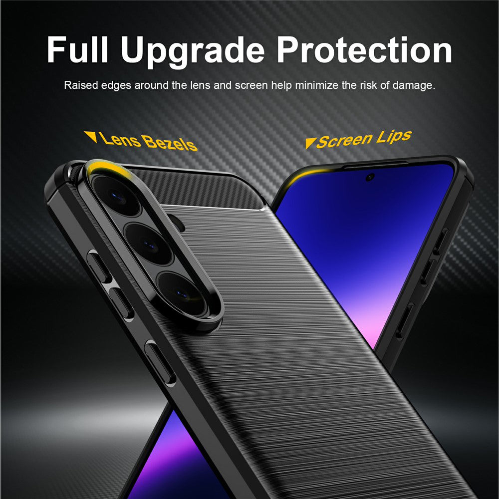 Husa de protectie Techsuit Carbon Silicone compatibil cu Samsung Galaxy S25 FE / S26 FE, Albastru