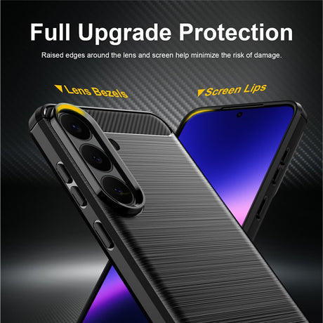 Husa de protectie Techsuit Carbon Silicone compatibil cu Samsung Galaxy S25 FE / S26 FE, Albastru