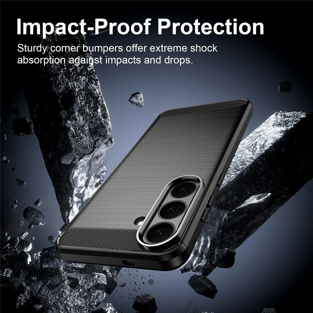 Husa de protectie Techsuit Carbon Silicone compatibil cu Samsung Galaxy S25 FE / S26 FE, Albastru