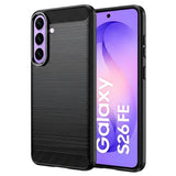 Husa de protectie Techsuit Carbon Silicone compatibil cu Samsung Galaxy S25 FE / S26 FE, Negru