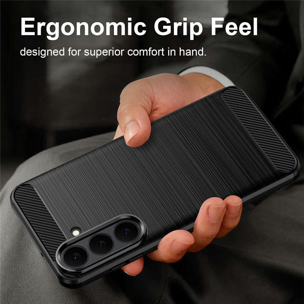 Husa de protectie Techsuit Carbon Silicone compatibil cu Samsung Galaxy S25 FE / S26 FE, Negru