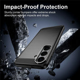 Husa de protectie Techsuit Carbon Silicone compatibil cu Samsung Galaxy S25 FE / S26 FE, Negru