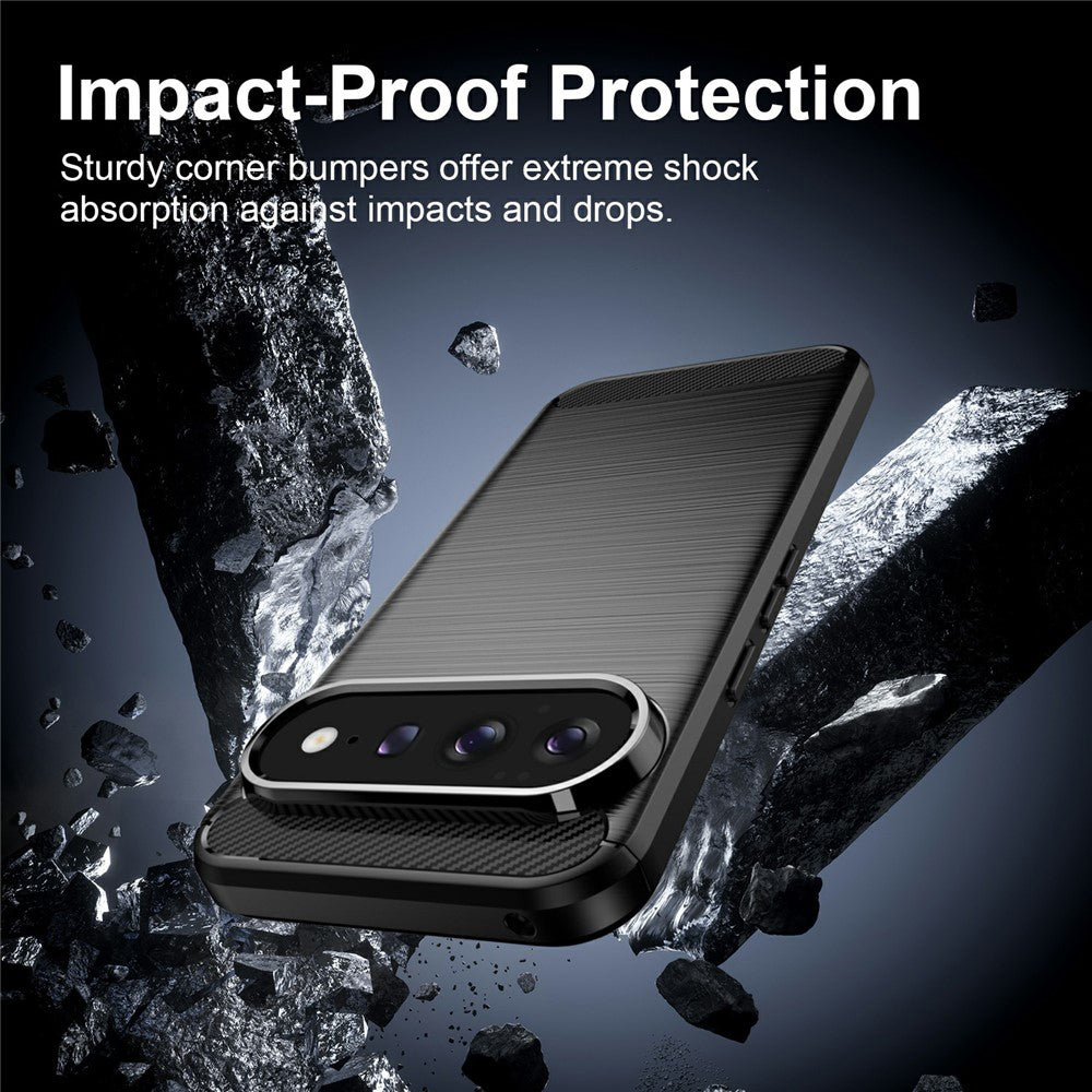 Husa de protectie Techsuit Carbon Silicone compatibil cu Google Pixel 11 Pro XL, Negru