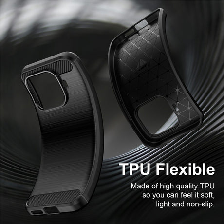 Husa de protectie Techsuit Carbon Silicone compatibil cu Xiaomi 17T, Albastru