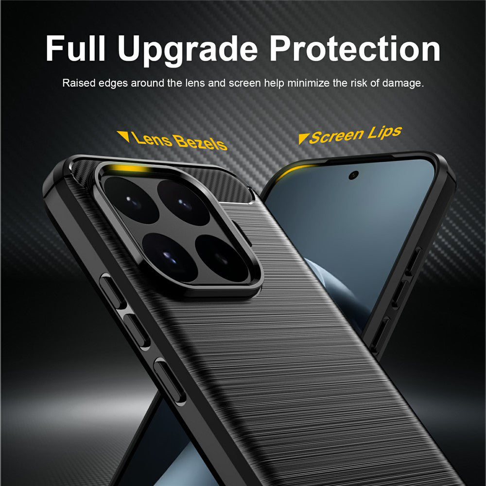Husa de protectie Techsuit Carbon Silicone compatibil cu Xiaomi 17T, Albastru