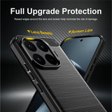 Husa de protectie Techsuit Carbon Silicone compatibil cu Xiaomi 17T, Albastru