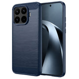 Husa de protectie Techsuit Carbon Silicone compatibil cu Xiaomi 17T, Albastru