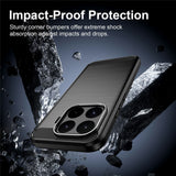 Husa de protectie Techsuit Carbon Silicone compatibil cu Xiaomi 17T, Albastru