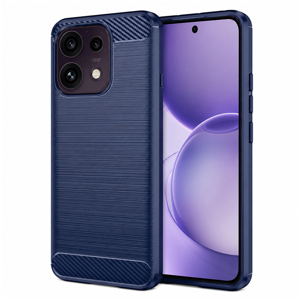 Husa de protectie Techsuit Carbon Silicone compatibil cu Oppo Reno16 F / Reno16 FS, Albastru