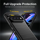 Husa de protectie Techsuit Carbon Silicone compatibil cu Google Pixel 11 / Pixel 11 Pro, Negru