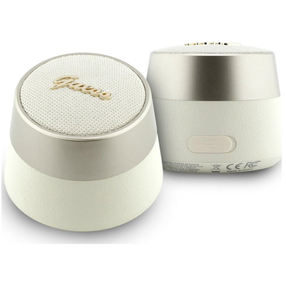 Boxa Bluetooth Guess Script Metal Logo (GUWSL3PALPLD), 5W, Auriu