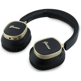 Casti Wireless Guess Rectangle Metal Script (GUBHV28HGCSMK), Bluetooth, ENC, Negru
