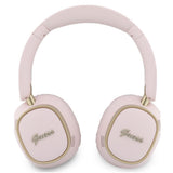 Casti Wireless Guess Rectangle Metal Script (GUBHV28HGCSMP), Over-ear, Bluetooth, Roz