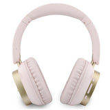 Casti Wireless Guess Rectangle Metal Script (GUBHV28HGCSMP), Over-ear, Bluetooth, Roz