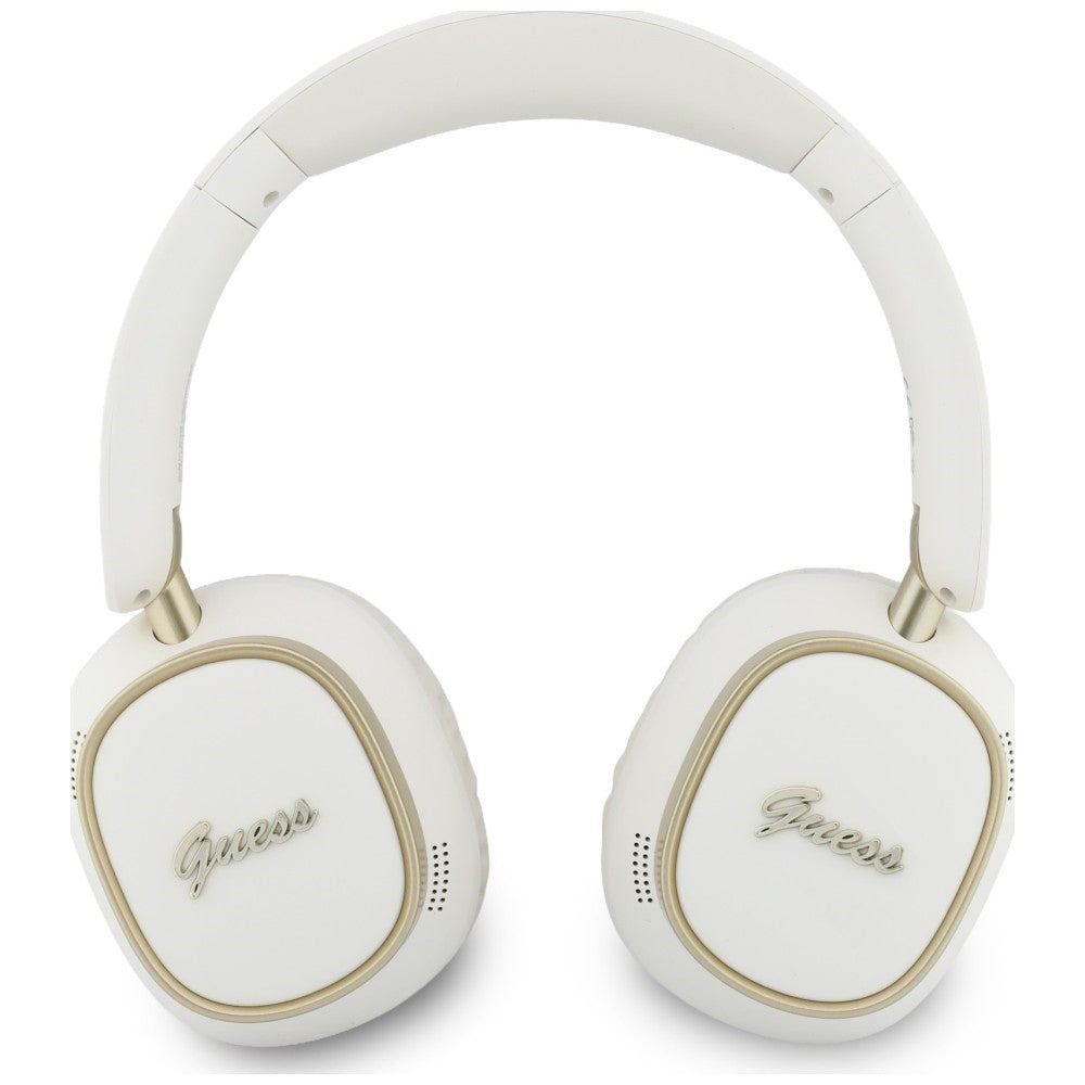Casti Wireless Guess Rectangle Metal Script (GUBHV28HGCSME), Bluetooth, ENC, Alb