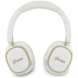 Casti Wireless Guess Rectangle Metal Script (GUBHV28HGCSME), Bluetooth, ENC, Alb