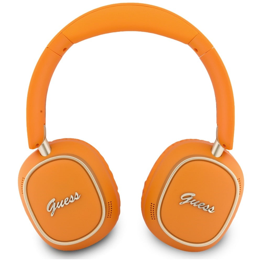 Casti Wireless Guess Rectangle Metal Script (GUBHV28HGCSMO), Bluetooth, ENC, Portocaliu