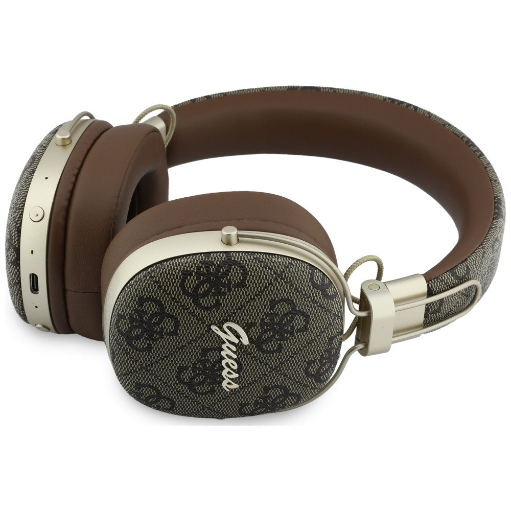 Casti Wireless Guess Metal 4G Script Logo (GUBHP72P4SMDW), Bluetooth ENC, Maro