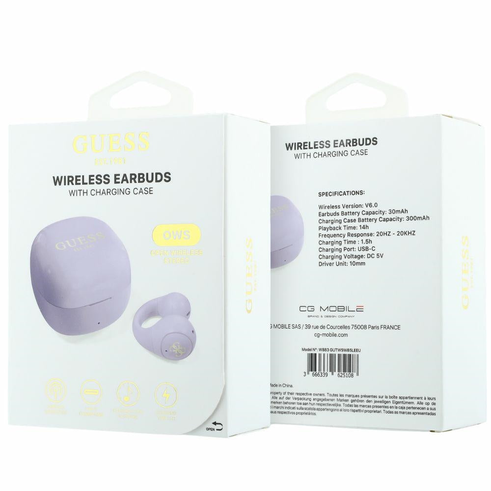 Casti Wireless Guess Mini Classic (GUTWSW85LEEU), Open-ear, Bluetooth, Mov