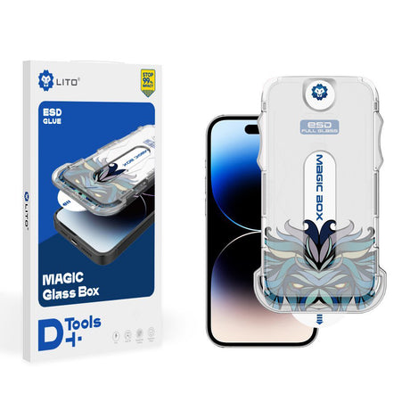 Folie de protectie Lito Magic Glass Box D+ Tools compatibil cu iPhone 17 / iPhone 16 Pro, Transparent