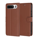 Husa de protectie Techsuit Leather Folio compatibil cu Realme 16 5G, Maro