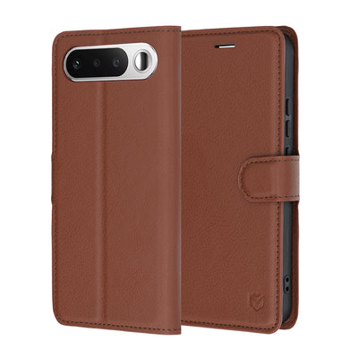 Husa de protectie Techsuit Leather Folio compatibil cu Realme 16 5G, Maro