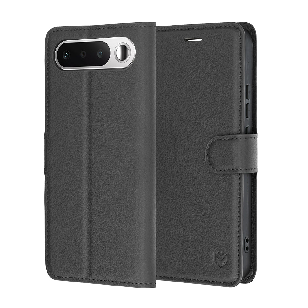 Husa de protectie Techsuit Leather Folio compatibil cu Realme 16 5G, Negru