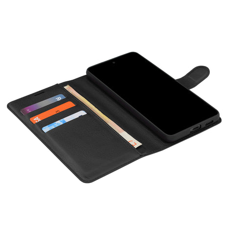 Husa de protectie Techsuit Leather Folio compatibil cu Realme 16 5G, Negru
