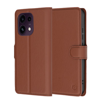 Husa de protectie Techsuit Leather Folio compatibil cu Oppo Reno16 F / Reno16 FS, Maro