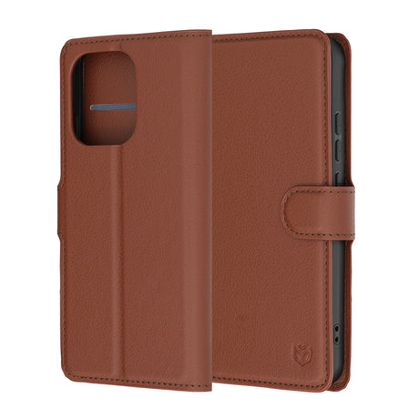 Husa de protectie Techsuit Leather Folio compatibil cu Oppo Reno16 F / Reno16 FS, Maro