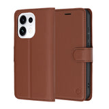 Husa de protectie Techsuit Leather Folio compatibil cu Oppo Reno16 Pro, Maro