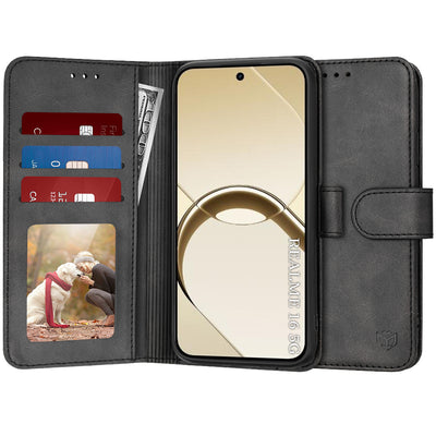 Husa de protectie Techsuit Diary Book compatibil cu Realme 16 5G, Negru